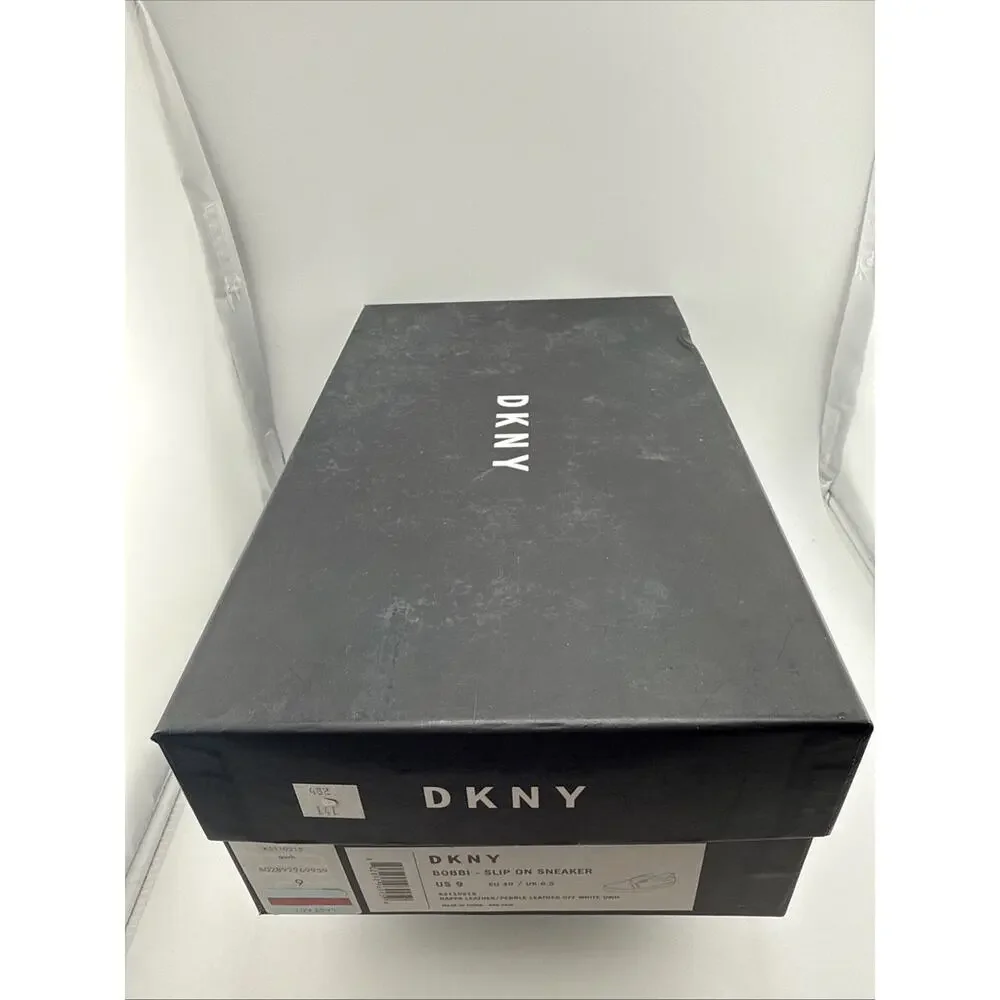 DKNY Bobbi Classic Court White Leather Trainers Sz 40 EU / 9 US EUC